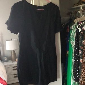 Black linen romper from BR, size 8
